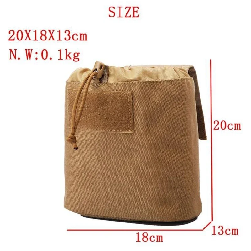 Bolsa de basura con cordón para revistas, bolsa táctica Molle ajustable para Paintball para deportes al aire libre - imagen 2