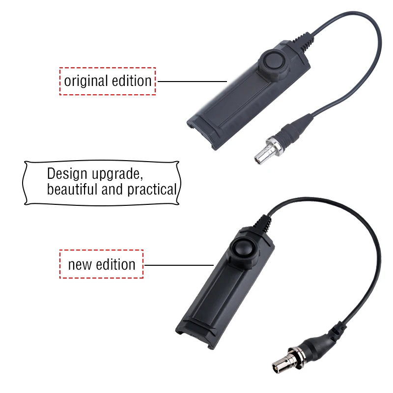 SureFire-linterna táctica para arma Airsoft, M300, M600U, M300C, Rifle AR15, botón de luz LED, interruptor remoto - imagen 2