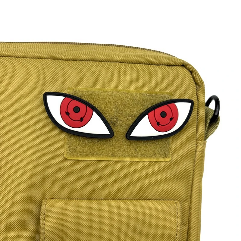 Insignia adhesiva luminosa de PVC, insignia de moral de ojos divertidos, parche de gancho y bucle, brazalete, ropa Diy, pegatina decorativa para mochila - imagen 3