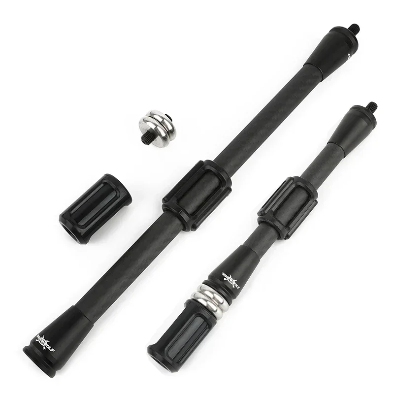 Tiro con arco 3K estabilizador de carbono barra de equilibrio varilla 7 "9" 11 "12" 15 "arco compuesto caza amortiguador para arco recurvo caza tiro - imagen 4