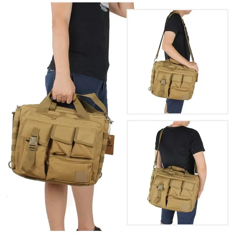 Mochila táctica tipo mensajero para hombre, bolso de hombro para ordenador portátil, maletín de 14 pulgadas, para acampar y deportes al aire libre - imagen 5