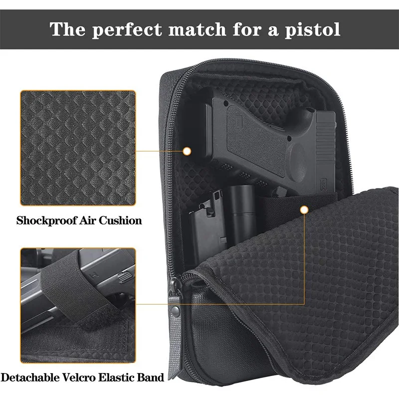 Bolsa de pistola oculta Universal táctica, bolsa de pistola de doble cargador, bolsa de hombro, riñonera de cintura para Glock 17 M9 - imagen 5