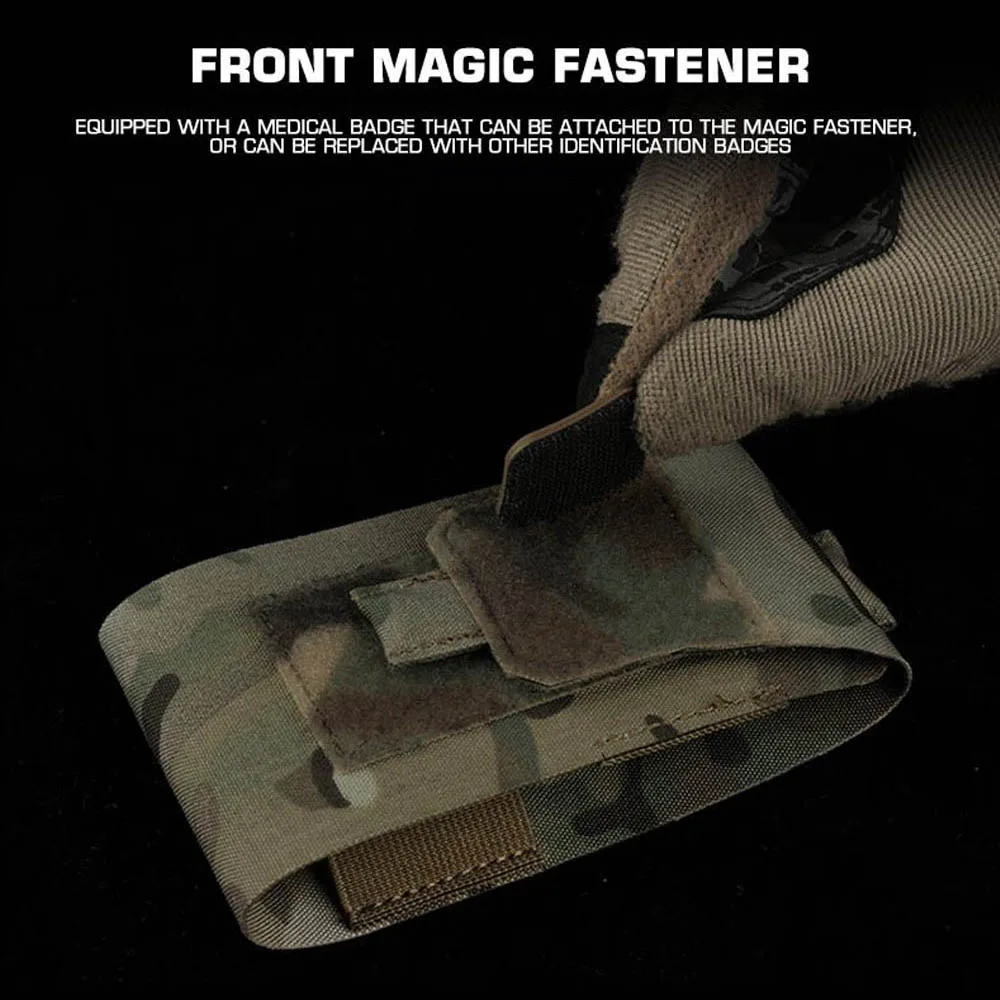 Bolsa médica pequeña táctica NANO de liberación rápida para exteriores, caza, Camping, senderismo, supervivencia, herramientas médicas de emergencia, bolsa de almacenamiento, equipo - imagen 4