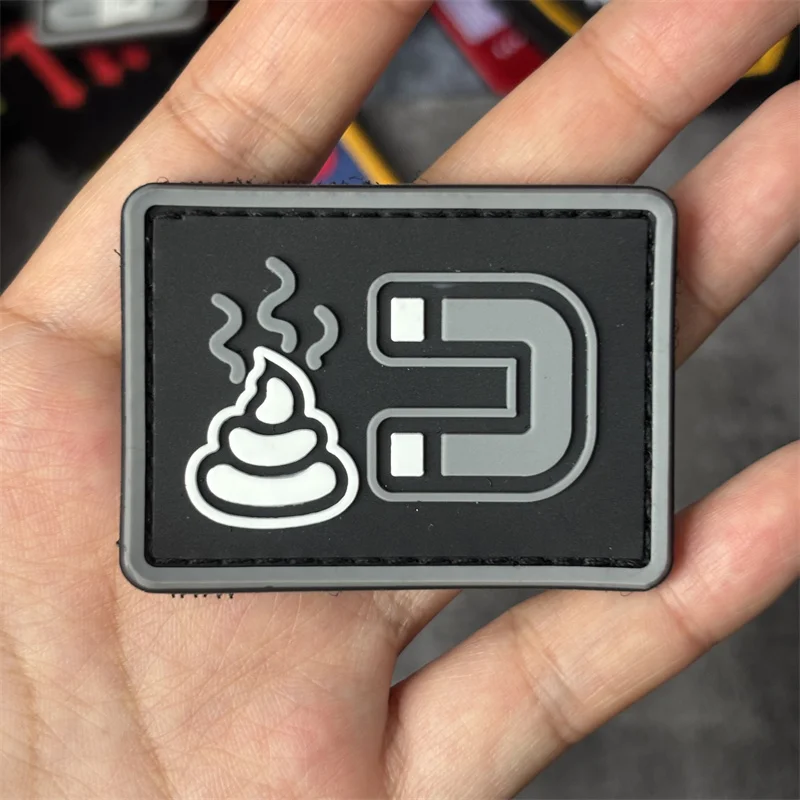 Parche táctico Fuuny 3D de PVC para ropa, insignia de moral militar, parches con gancho, pegatinas para mochila, brazalete - imagen 2