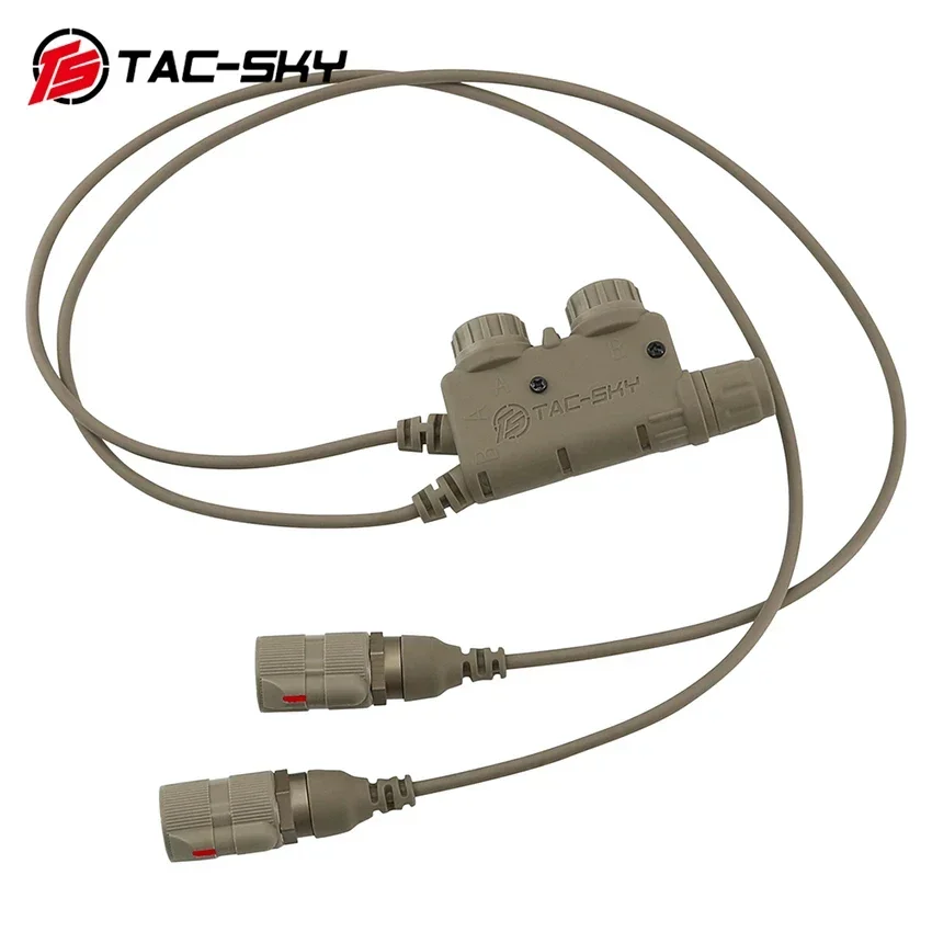 TAC-SKY táctico Ptt 6 pines Dual Comm V2 PTT para táctico AN/PRC 152 148 163 Radio para auriculares tácticos PELTO COMTA SORDIN - imagen 3