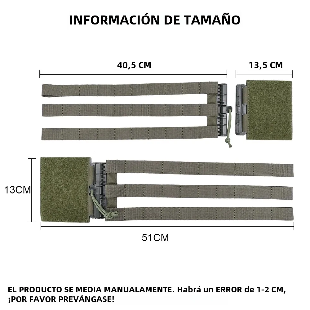 Faja táctica de nailon 1000D con hebilla de liberación rápida, conjunto de chaleco, portador de placa para Airsoft JPC CPC NCP XPC 6094 420 - imagen 4