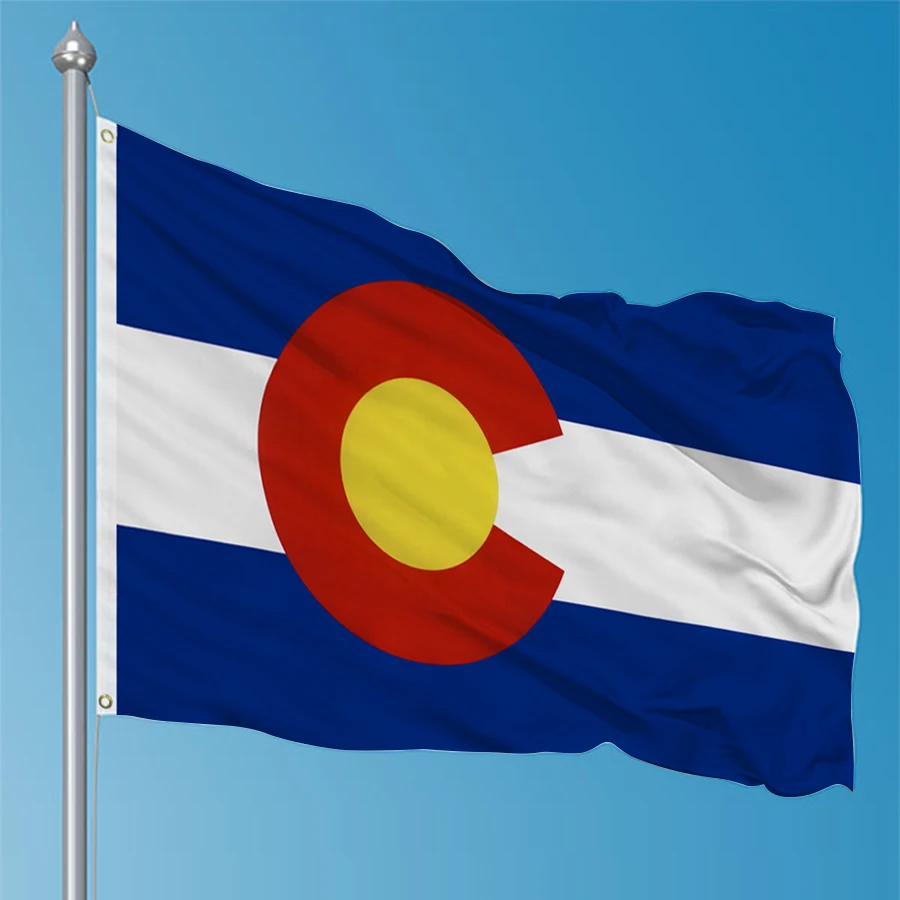Bandera de Colorado de 90x150cm, banderas de estado de EE. UU., decoración impresa de poliéster, tapiz de pancarta - imagen 2