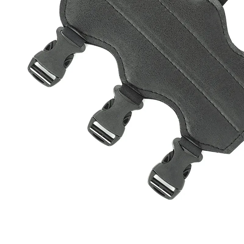 PU + tela colorida equipo de tiro con arco Protector de brazo protección del antebrazo correa ajustable segura arco práctica entrenamiento Protector de tiro - imagen 4