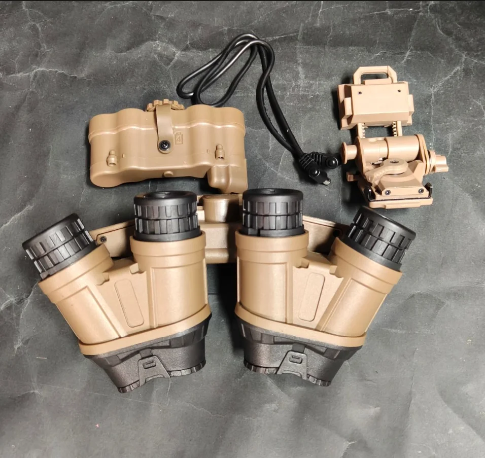 Conjunto de casco táctico, máscara delta, modelo de dispositivo de visión nocturna de cuatro ojos, equipo CS, conjunto de chaleco de entrenamiento de campo - imagen 5