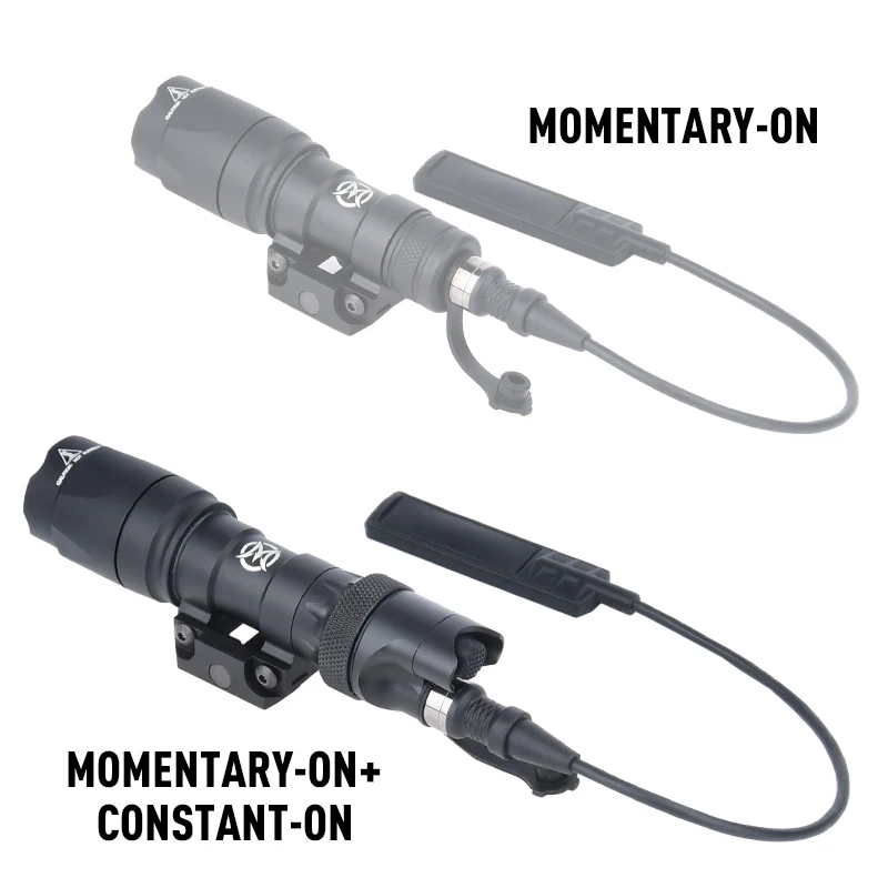 WADSN linterna táctica interruptor de tapa trasera de Metal M300 M600 luz de explorador interruptor de presión remota Airsoft arma de caza lámpara Surefir - imagen 3