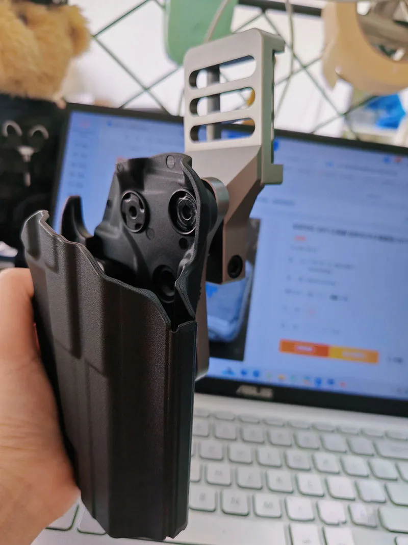 IPSC IDPA-funda de tiro de competición, colgador de aluminio, soporte para cinturón deportivo táctico de extracción rápida - imagen 5