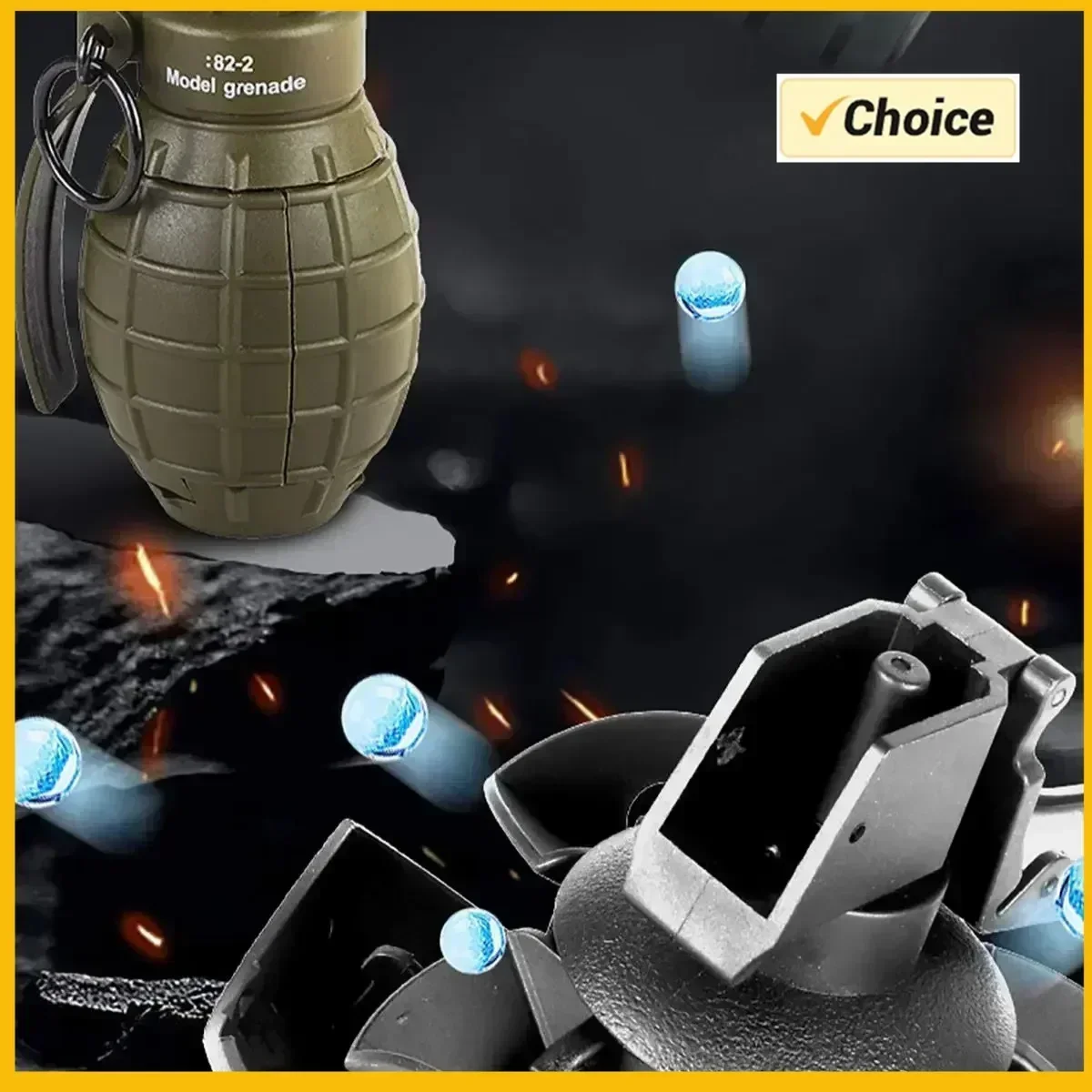 Modelo de granada Airsoft para exteriores F2pcs, modelo de granada de humo táctica, granada de ráfaga M67, varios modelos tácticos Airsoft, granada - imagen 4