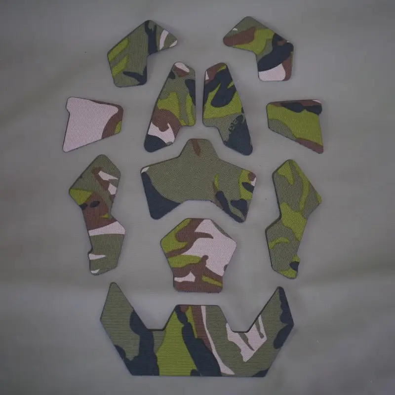 Nuevo casco táctico DIY gancho pegatina facial modelado casco rápido gancho y bucle parche de camuflaje grande cinco hojas camuflaje/Anti IR
