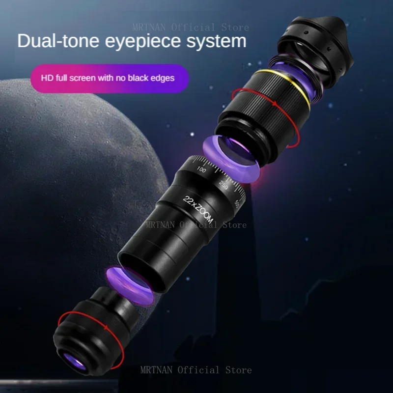 Telescopio Monocular profesional de 32x22x4K, lente de teléfono con Zoom HD, teleobjetivo con trípode, telescopio de Metal para turismo - imagen 5