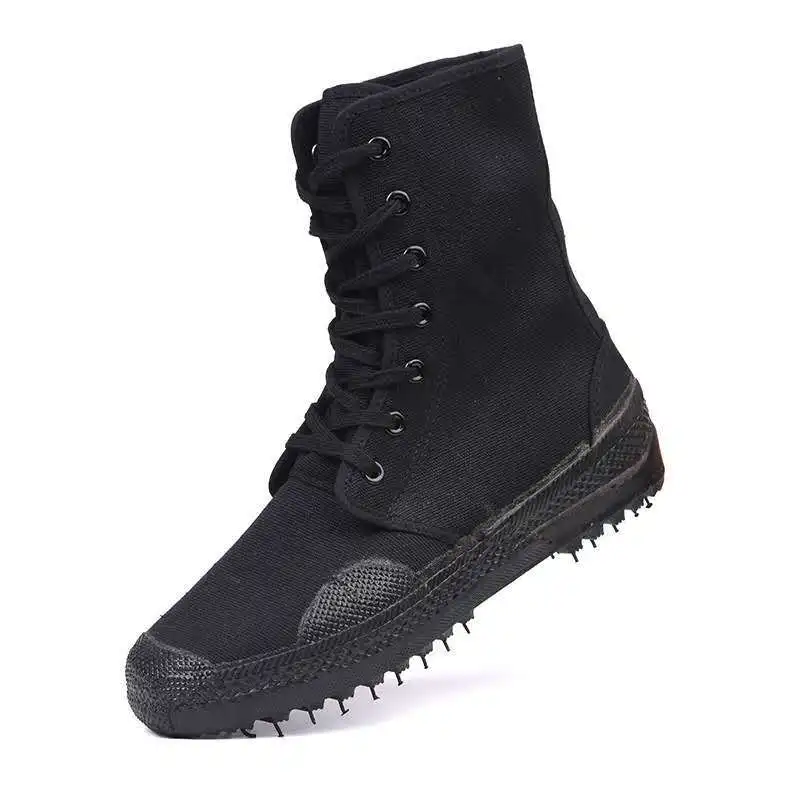 Botas de combate negras TOMITANY - perfil lateral