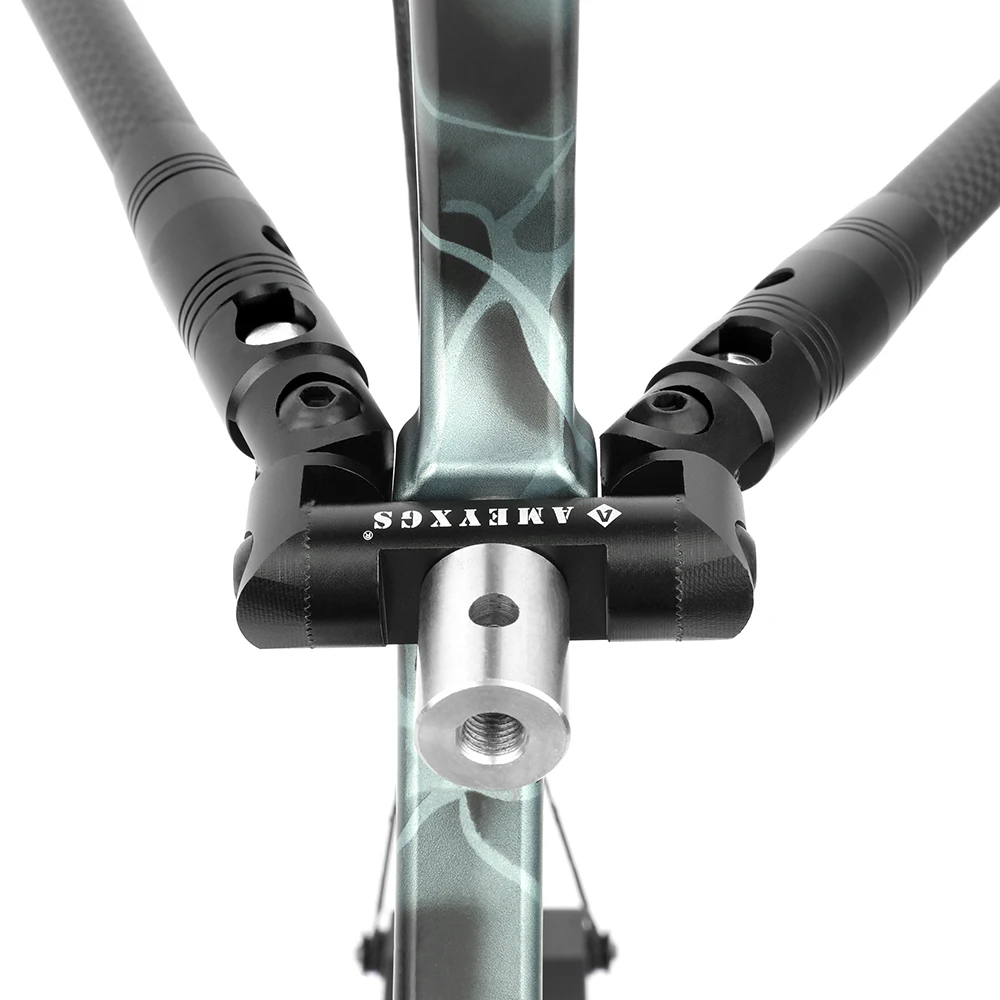 Barra en V para tiro con arco, barra estabilizadora de equilibrio CNC, conexión 360 ajustable, arco de un solo/doble lado, accesorios de tiro al bersagón de caza - imagen 5