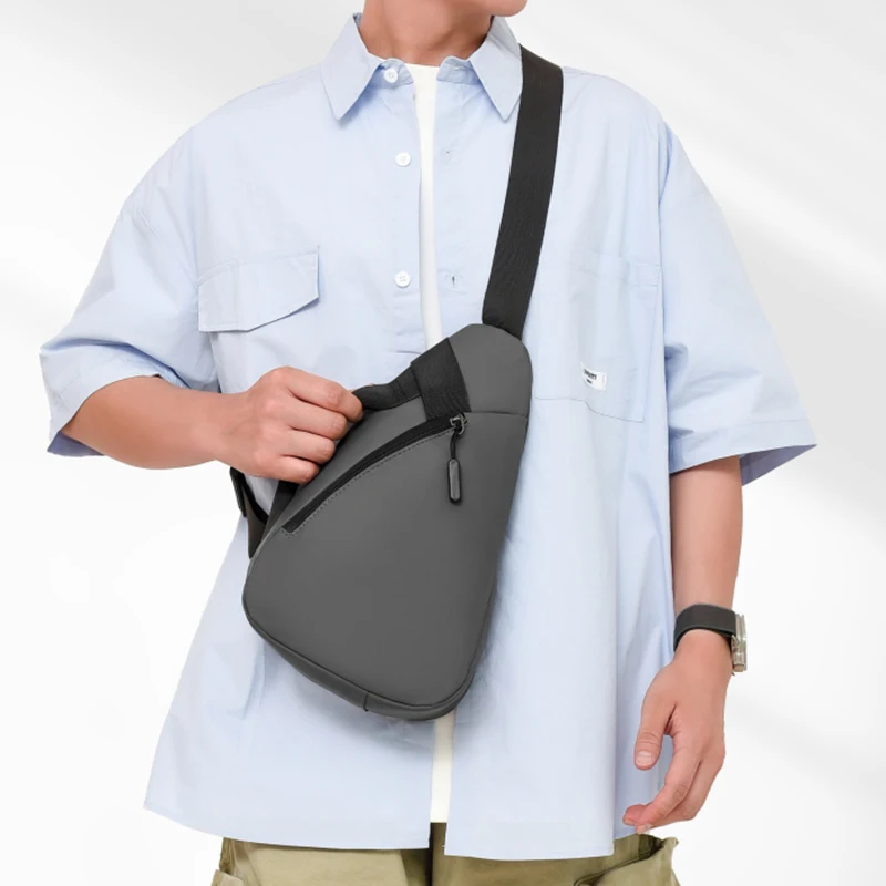 Bolso cruzado para hombre, bolsa de pecho para ciclismo al aire libre, senderismo, Fitness, gimnasio, bolsas de almacenamiento deportivas, bolso de hombro grande para entrenamiento de viaje y escalada - imagen 3