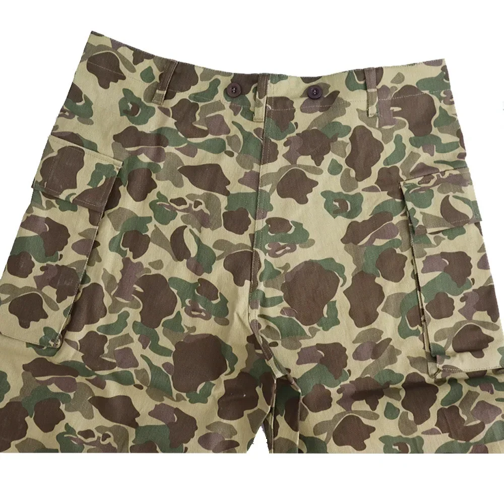 Pantalones de desierto de dos caras de camuflaje de pato de la Segunda Guerra Mundial, réplica de caza de patos, pantalones de soldados de EE. UU., pantalones de camuflaje de caza de patos americanos HBT - imagen 3