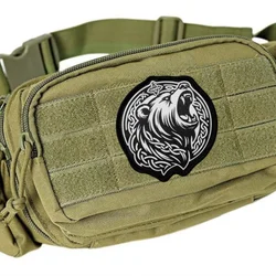 Parche táctico oso con velcro gancho y bucle para mochila militar