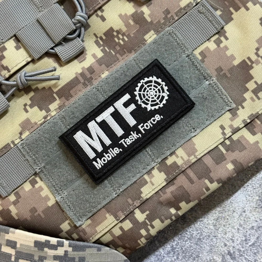 Parche bordado táctico MTF con velcro gancho y bucle para chalecos