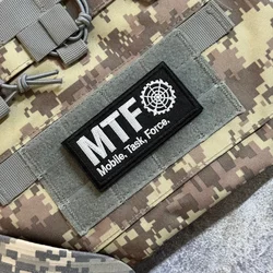 Parche bordado táctico MTF con velcro gancho y bucle para chalecos