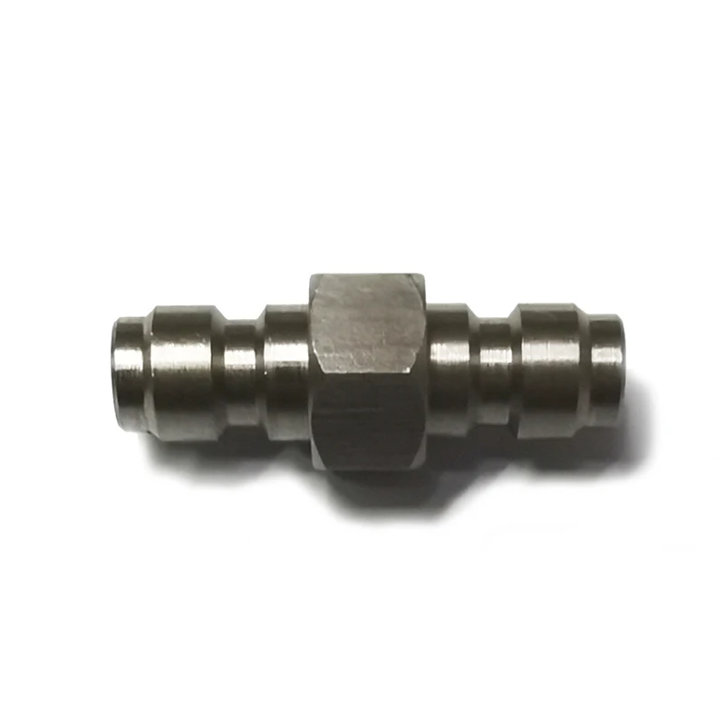 Adaptador de desconexión rápida macho de ambos extremos, acero inoxidable, doble macho, 8MM, boquilla de relleno, accesorios de alta presión HPA - imagen 2