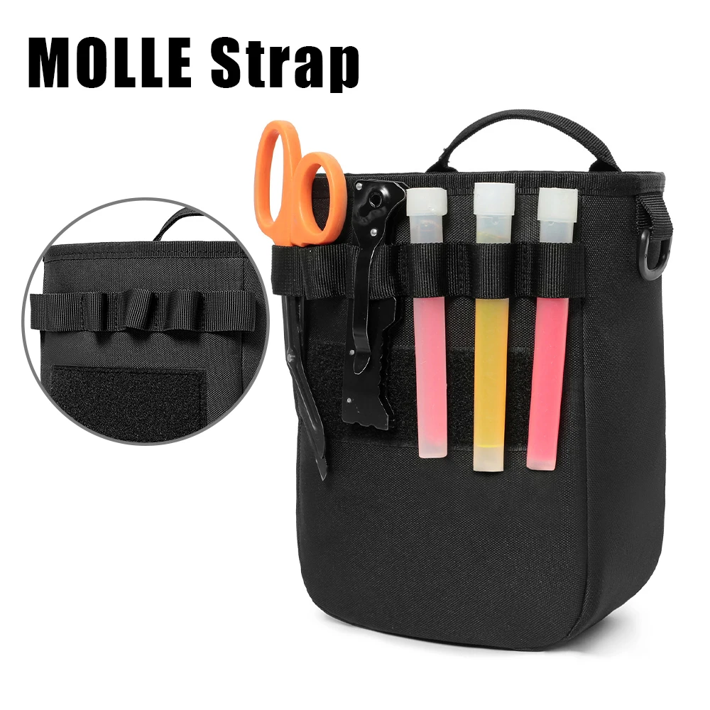 Bolsa de almacenamiento táctica con cordón, bolsa Molle multiherramienta, accesorios de caza, bolsa médica desmontable - imagen 4