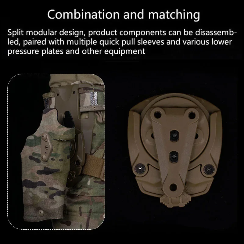 Kit de desconexión rápida Molle, adaptador de Base de plataforma con ángulos de 360 grados para caza, Paintball Airsoft - imagen 3