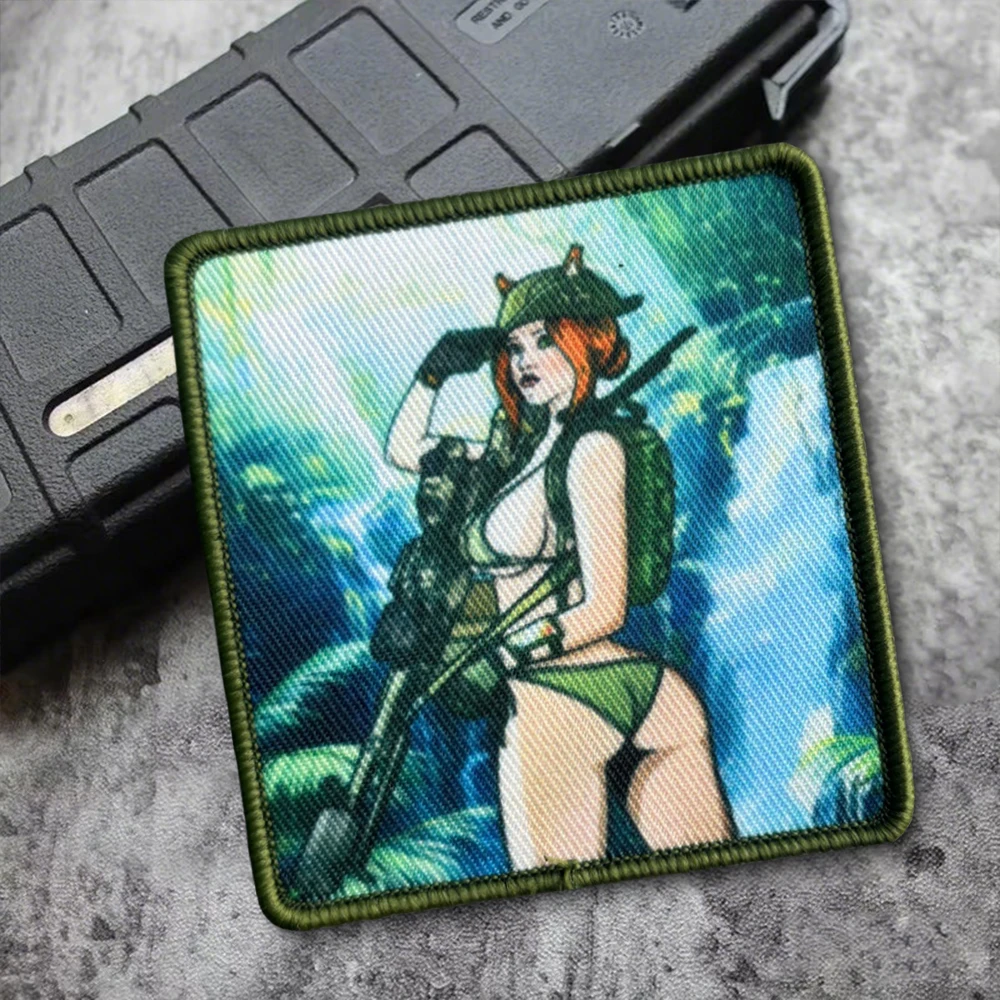 Parches tácticos Camp Beauty para ropa, parche divertido de gancho y bucle, insignia militar, brazalete, pegatinas decorativas para mochila - imagen 5