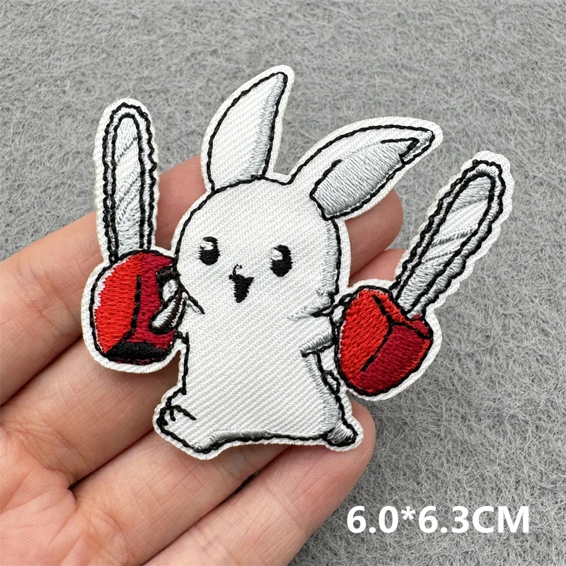 Parche bordado de gato de dibujos animados, parches para planchar para ropa, parches de animales DIY para ropa, pegatinas para coser - imagen 3