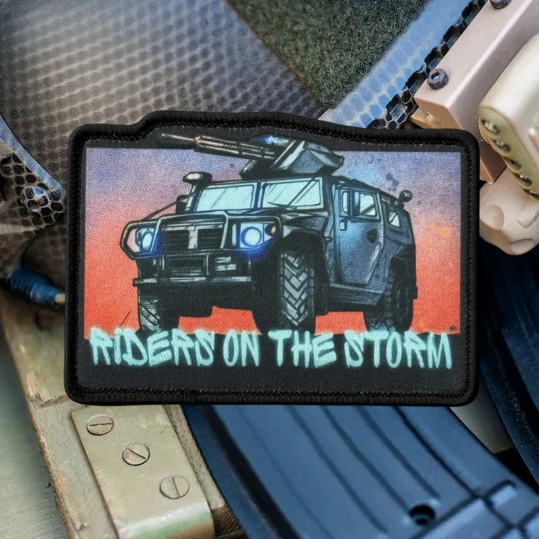 Parche táctico moral "Riders on The Storm", parches de gancho y bucle impresos para ropa, brazalete militar táctico, pegatina para mochila - imagen 4