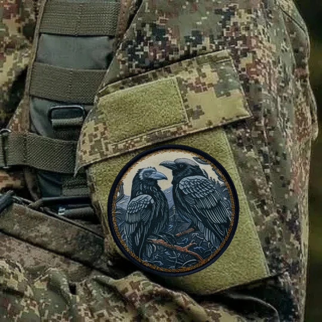 Insignia de moral "Odin's Ravens", emblema de la muerte, parches tácticos de gancho y bucle para ropa, mochila militar, pegatina impresa - imagen 3