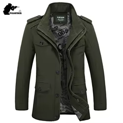 Chaquetas de gran tamaño para hombre, abrigo, gabardina para hombre 5XL 6XL, Chaqueta larga informal de algodón liso para primavera y otoño, ropa para hombre, prendas de vestir exteriores AF5806