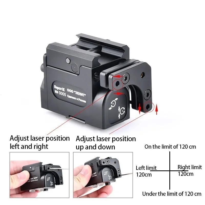 Zenito-puntero láser de Perst-1 de Metal táctico, 1K, verde, rojo, azul, punto, mira láser, pistola Airsoft, estroboscópica, luz de dispositivo combinado - imagen 2