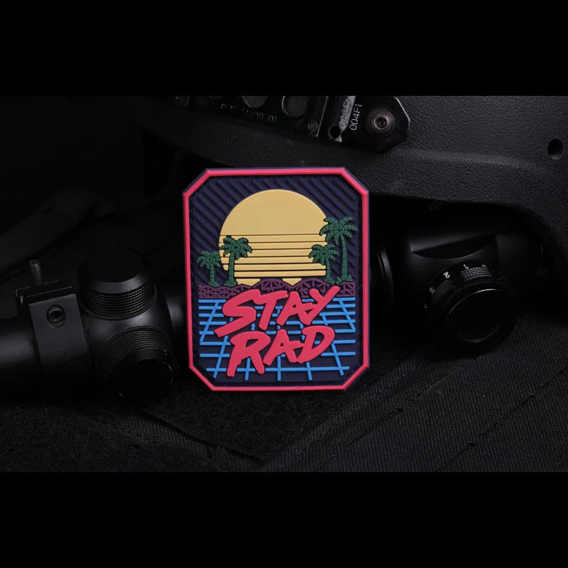 Parche táctico para acampar al aire libre, parche bordado stayrad, insignia de bucle de gancho, mochila apta - imagen 5