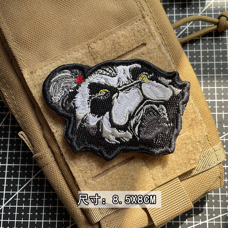 Parches luminosos bordados de Panda de guerra, insignia táctica de Warpanda dominante, pegatina para mochila al aire libre, decoración - imagen 5