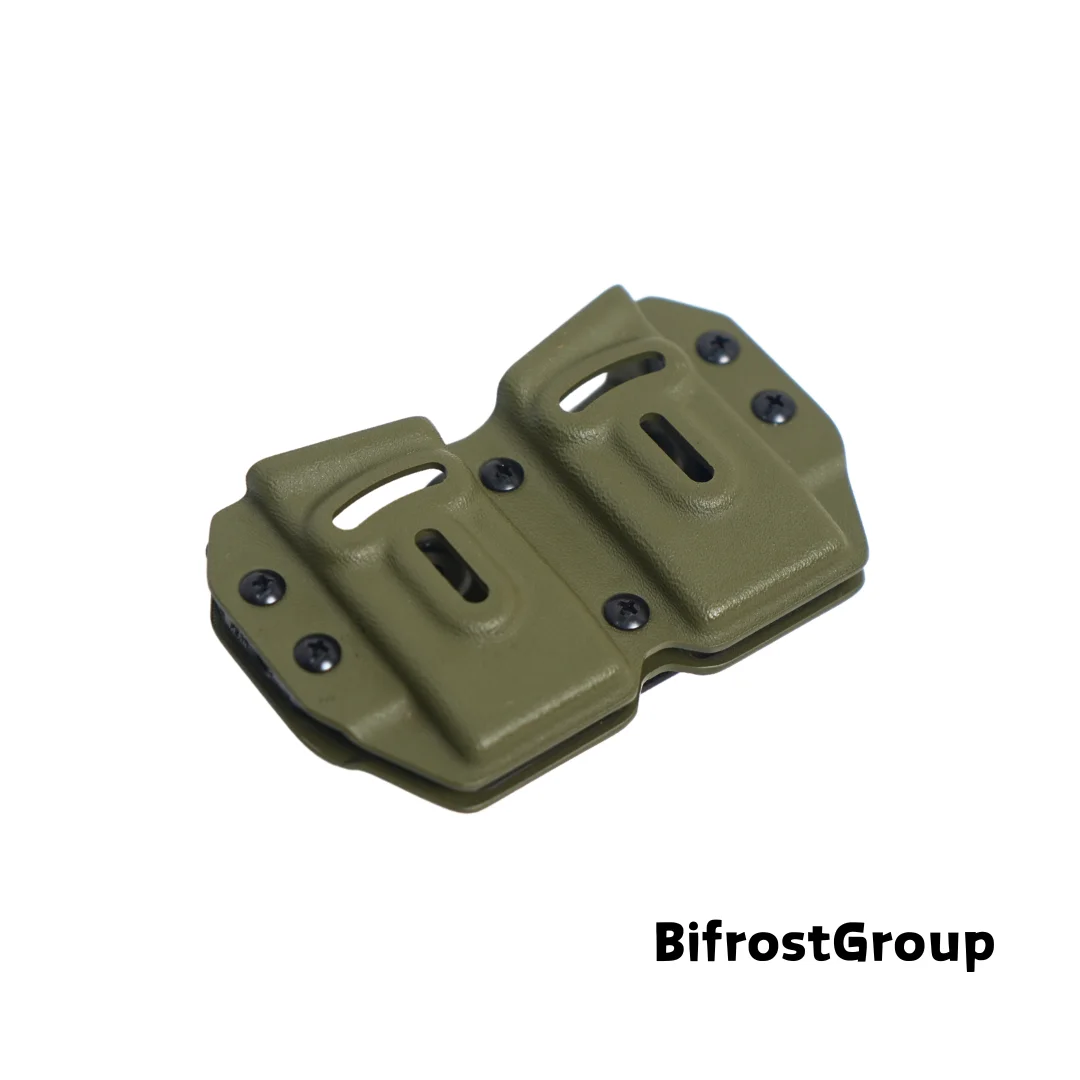 Táctico mano izquierda y derecha Universal 9mm doble 3,0 horizontal/pull rápido funda cartuchera/doble MRD/kydex - imagen 4