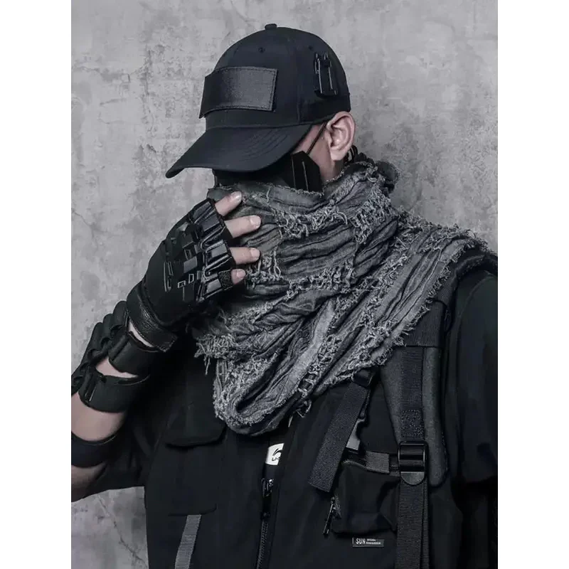 Bufanda táctica al aire libre hombres mujeres lavado Vintage agujero bufandas casuales Camping caza ciclismo - imagen 4