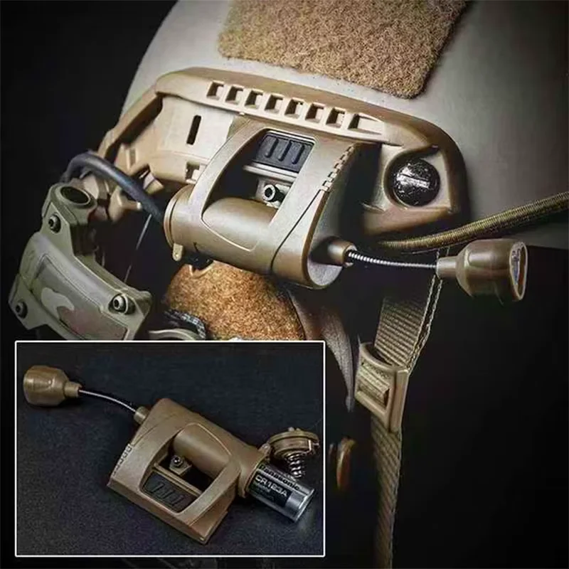 Luz táctica para casco, linterna LED para casco, iluminación auxiliar para caza al aire libre, luz infrarroja roja, verde, blanca para caza - imagen 3