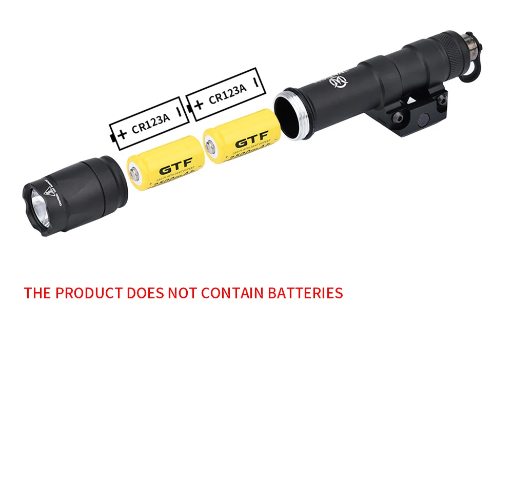 Wadsn linterna táctica de Metal M600C, luz de explorador M300, interruptor de presión de doble función UNAXON, compatible con riel Picatinny Mlok Keymod de 20mm - imagen 5