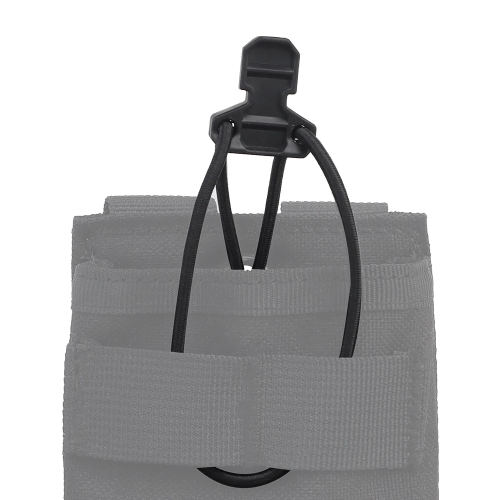 Retenedor de cordón de choque elástico para revista táctica de nailon y lengüeta de tracción correas de retención elásticas de extracción rápida para chaleco con bolsa Mag superior abierta - imagen 5