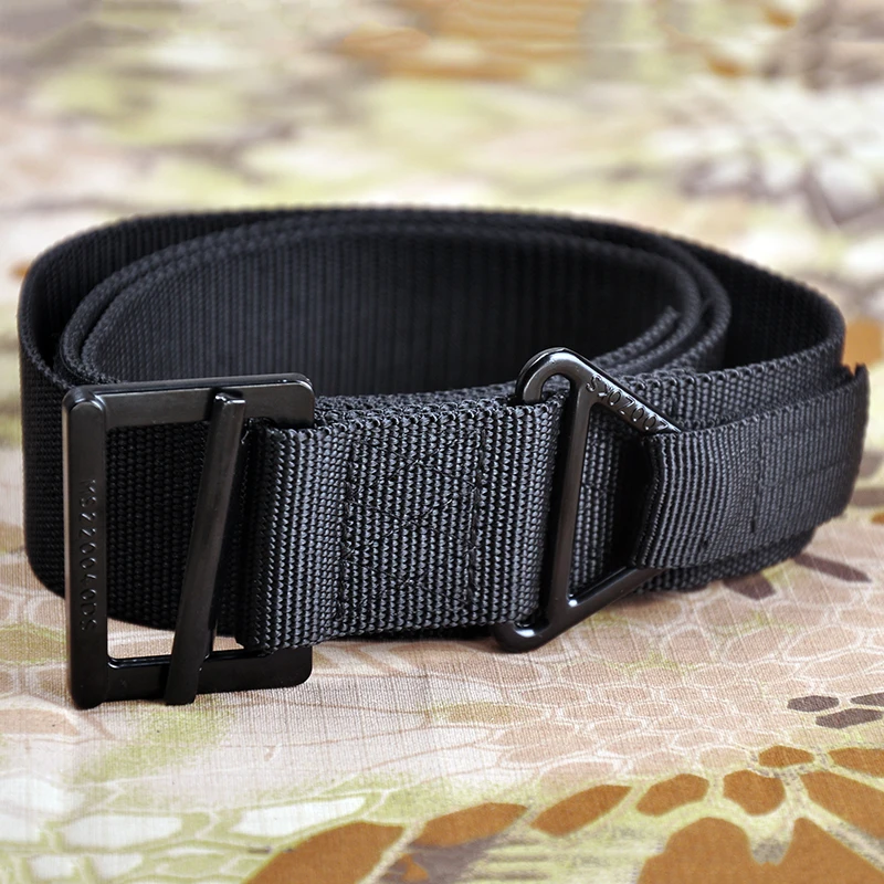 Cinturones para hombre, cinturón ajustable para hombre, cinturón táctico para viajes al aire libre con hebilla de plástico para pantalones de 120CM - imagen 2