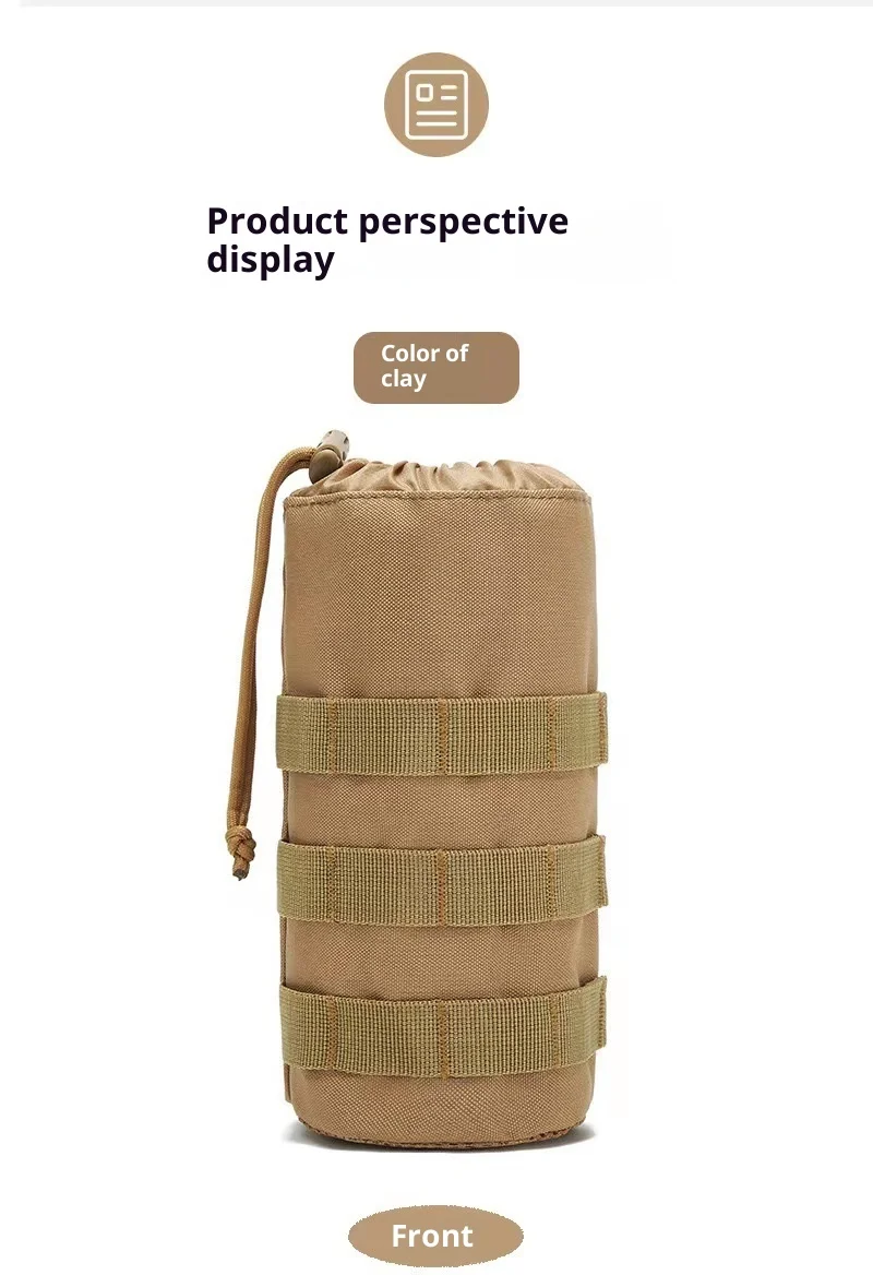 JSJM-bolsa táctica Molle para botella de agua, soporte para bolsa, viaje al aire libre, CS, Camping, senderismo, ciclismo, pesca, caza, portabotellas de agua - imagen 5
