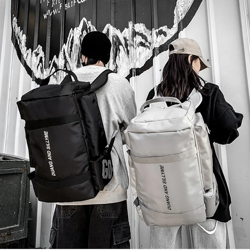 Bolso deportivo grande para mujer, bolsa de mano con bolsillo para zapatos secos y húmedos, bandolera de un solo hombro para natación, Yoga, gimnasio, mochila de viaje - imagen 4