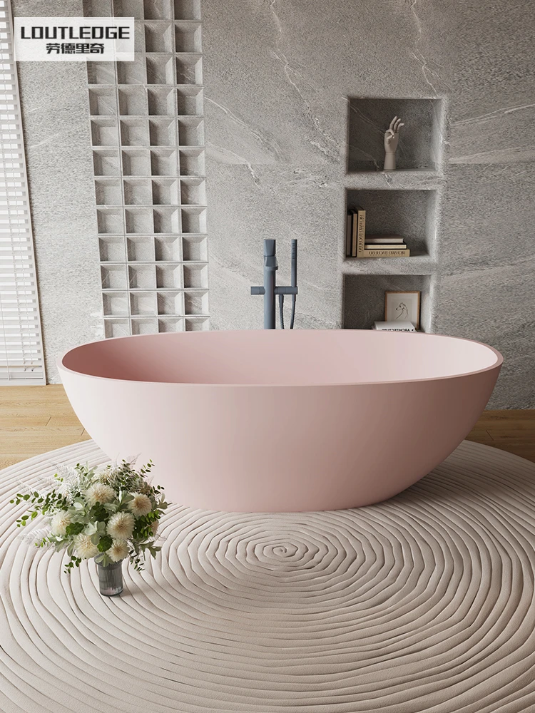 Exportación Rosa de cuerpo completo Pareja independiente Doble Hogar para adultos Hotel Villa Homestay Bañera Bañera Piscina - imagen 5