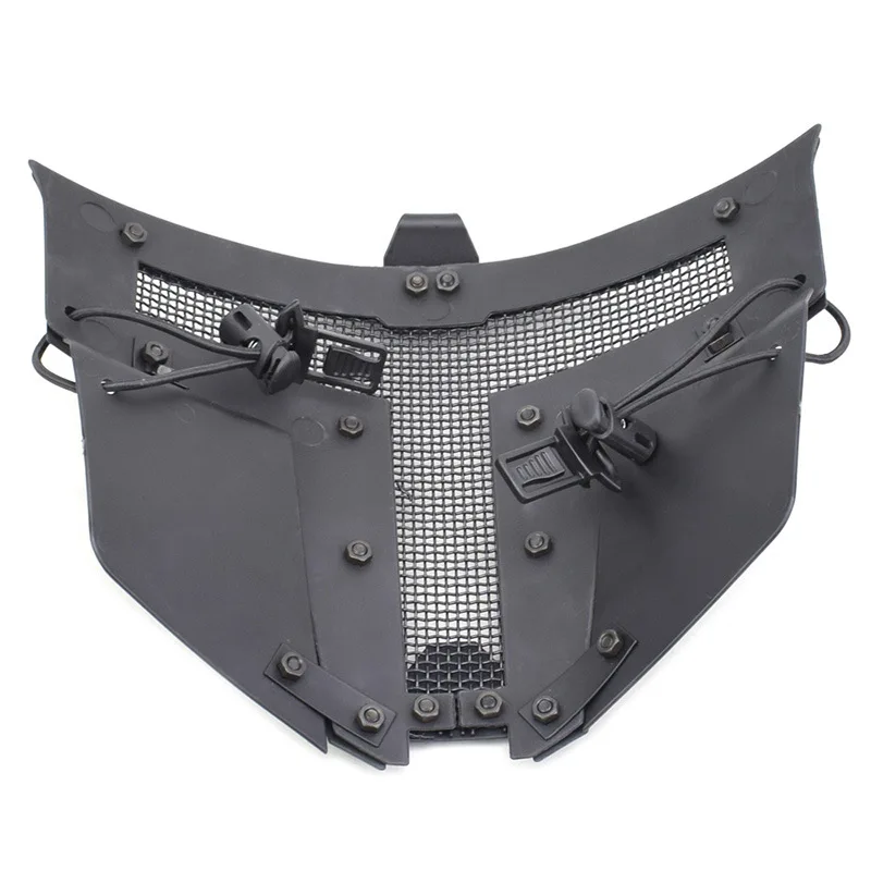 Mascarilla táctica de media cara, máscara protectora con casco rápido para tiro al aire libre, CS Wargame, malla metálica, Airsoft, Paintball - imagen 4