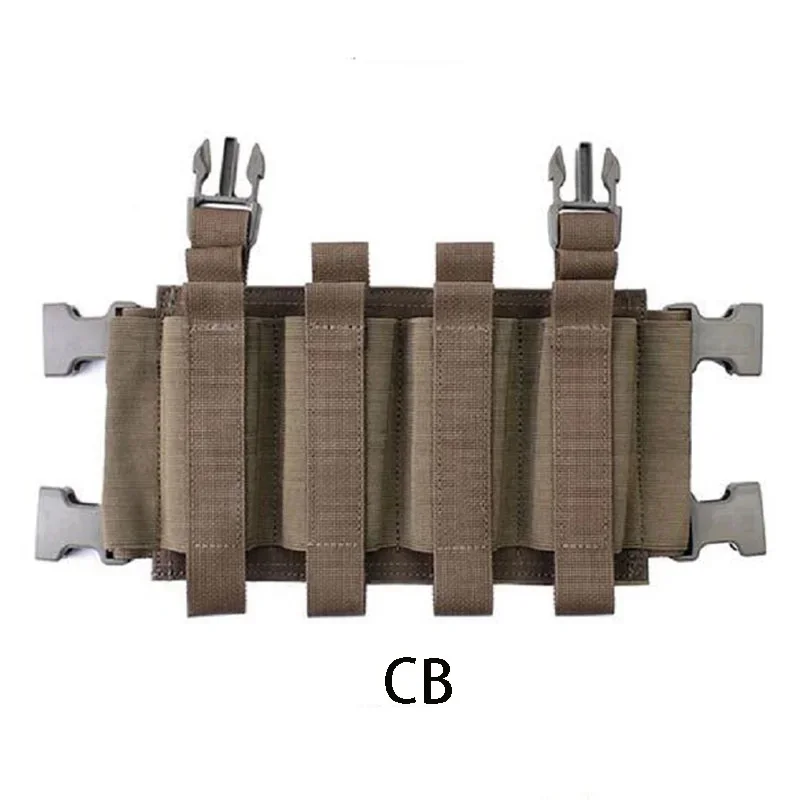 Chaleco táctico portaplacas con fundas elásticas cuádruples - imagen 4