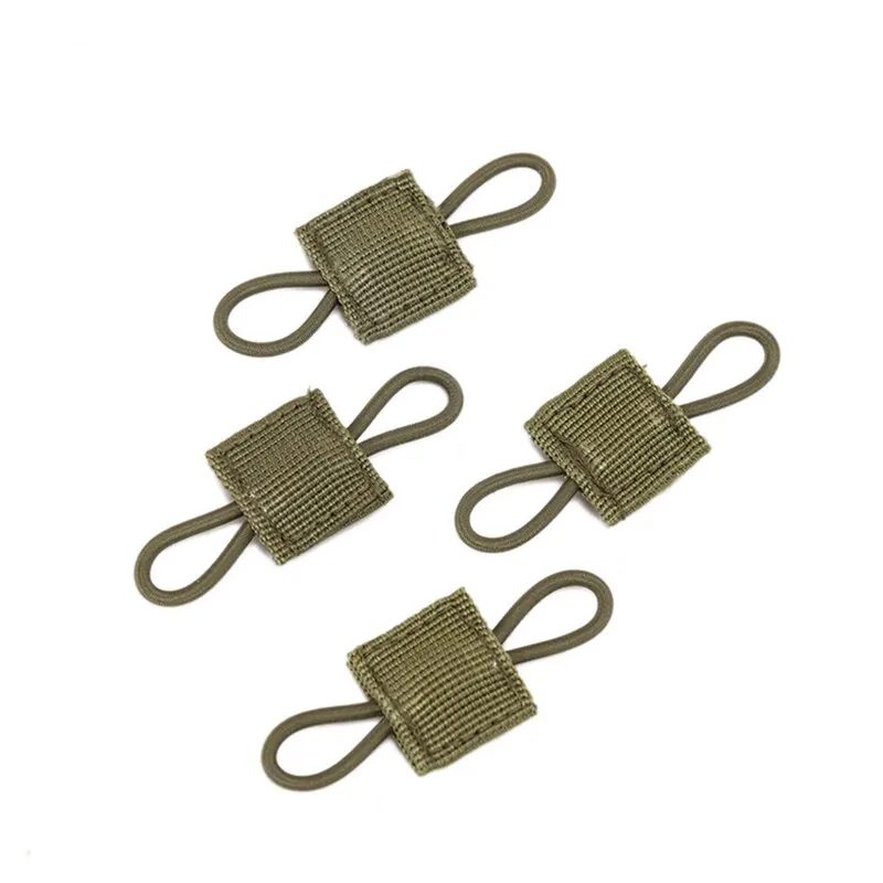 Mochila de nailon para exteriores, accesorios de equipo, sujetador de 10 piezas, verde militar táctica retenedor de encuadernación, hebilla de cinta Molle elástica - imagen 4