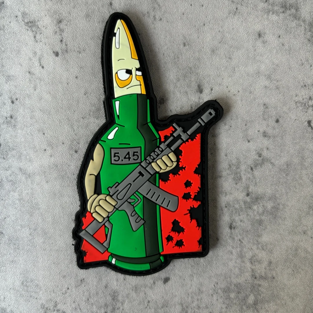 Parche táctico de soldado Bulle, parche de gancho y bucle de PVC con águila guardián, brazalete de calavera, insignia de moral del ejército militar, pegatinas para mochila - imagen 5