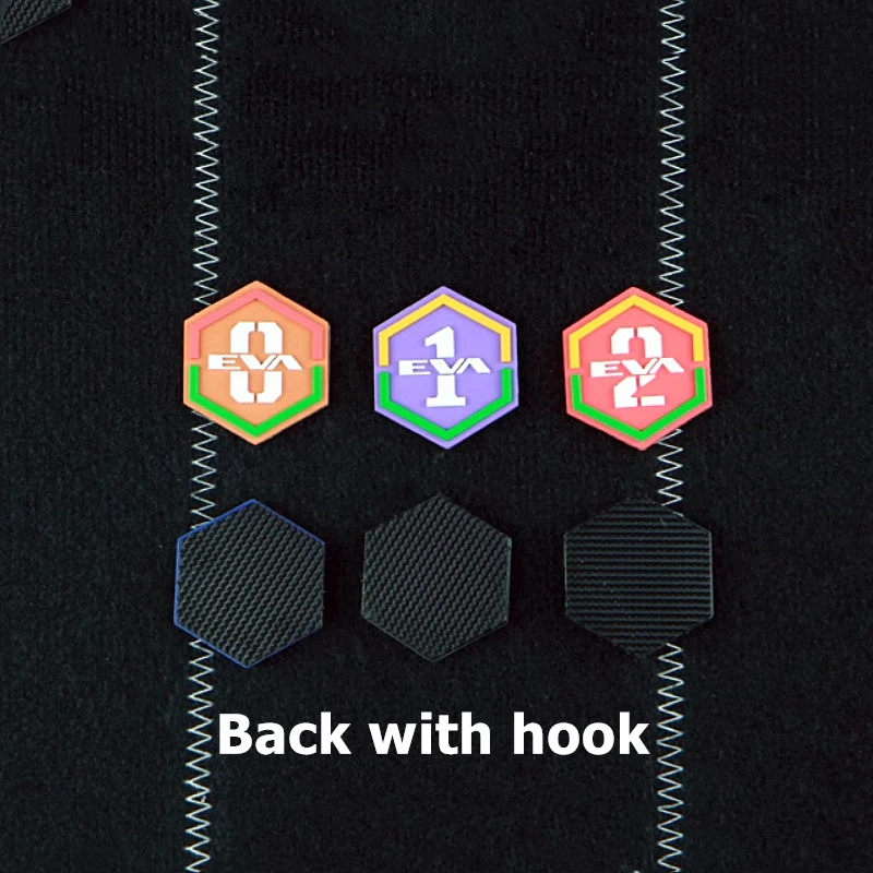 Mini parche Hexagonal de PVC EVA, insignia táctica de máquina para ropa, decoración de mochila, 0, 1, 2 - imagen 5